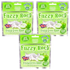 Fuzzy Rock 木糖醇水晶糖 青蘋果口味, 40g, 3包
