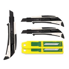 DADA SK5 實心美工刀 3入 + 刀片 20片, 混合色, 1套