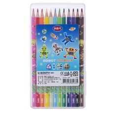 LIBERTY 利百代 機器人抗菌色鉛筆 CC874-12PP, 12色, 1盒