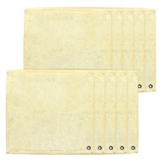 廚房與車用多功能半竹纖維擦手巾, 黃色, 10個