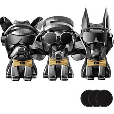 D.O.G 車輛香氣絲帶鬥牛犬 +杜伯曼 +貴賓犬套組金屬黑色C號5油粉 + Nonlip Pad 3P, 1組