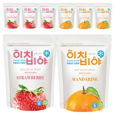 이치비야 프리미엄 동결건조 과일칩 새콤한 맛 딸기 2p + 감귤 + 파인애플, 2세트