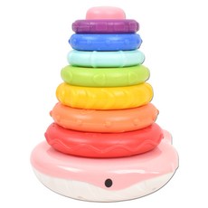 鯨魚不倒翁套圈, 1個, 粉紅色