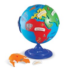 Learning Resources 地球儀立體拼圖 LER7735, 6片, 地球儀, 1個