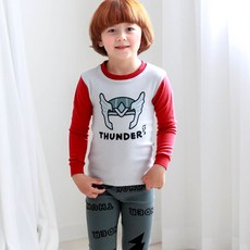 Maykids 童款雷神力量印花刷毛居家套裝