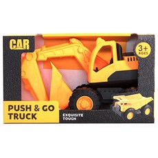 Buchuca沙子遊戲中型挖土機玩具, 黃色+黑色