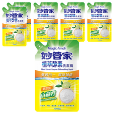 妙管家 植萃酵素洗潔精 補充包 雙效合一 潔淨加倍 添加小蘇打, 1kg, 6包