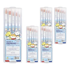 morning glory 狗狗朋友 畫筆5件組 + 調色盤, 藍色, 5套