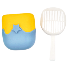 TINYPET 小芥 霜淇淋 貓砂鏟套裝, 30 x 23 x 10cm, 小黃人特別版(黃色 + 藍色), 1組