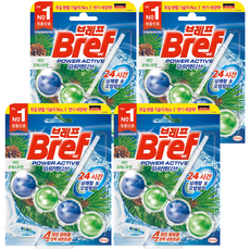 Bref 妙力 Power Active懸掛式馬桶清潔球 松樹香, 50g, 4個