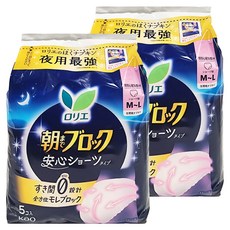 Laurier 蕾妮亞 夜用褲型衛生棉, M~L, 5片, 2包