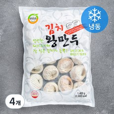 푸르온 김치 왕만두 (냉동), 1.4kg, 4개