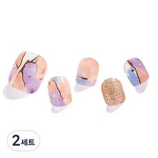Gelpan 粉紅色大理石水稻尖光面, 混色, 2組