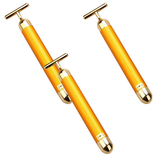 Panatec 沛莉緹 24 K 金 T 型按摩美容棒, 多功能可換頭, K-347 型號, 3支