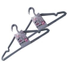 巧用 竹炭櫻花大衣架 8支, 淺灰, 2組