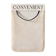 minono 米諾諾 魔鬼氈收納網袋, 白色 + 黑色, 1組