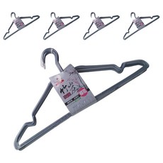 巧用 竹炭櫻花大衣架 8支, 淺灰, 5組