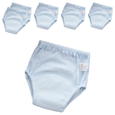 Bebehome居家生活 6層紗紗布學習褲/透氣親膚尿布褲 14~23kg, 藍色, 6件