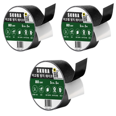 스코라 미끄럼방지 테이프, 3개, 검은색