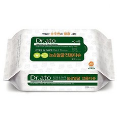 닥터아토 눈&얼굴 전용티슈 휴대용, 60g, 20매입, 1개