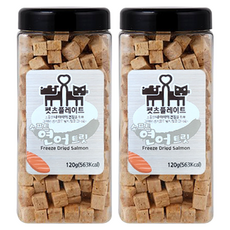 펫츠플레이트 반려동물 동결건조간식, 소프트연어, 120g, 2개