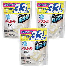 ARIEL 日本原裝進口 4D碳酸洗衣球補充包 微香 白色, 39顆, 3袋