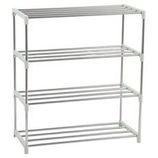 小麥購物 北歐簡約鍍鋅鋼4層鞋架 L2917, 1個, 北歐綠