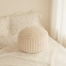 沐慕家居 條紋圓形坐墩 直徑45cm 高25cm