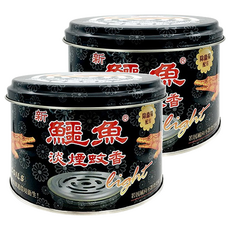 鱷魚 淡煙蚊香鐵罐 30卷, 450g, 2罐