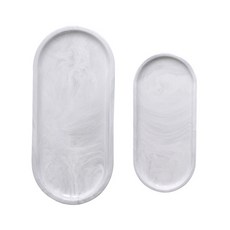 Market Gamsong北歐風大理石紋高級托盤 2件組, 混合顏色