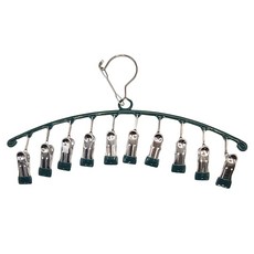 小綠豆居家百貨 不鏽鋼防滑防風衣夾 10夾, 綠色, 1個