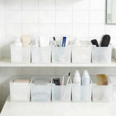 프란다스 다용도 수납 정리함, 반투명, 10개 반투명, 10개