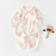 STARDOOR 嬰幼兒粉彩圖案新生兒全開扣連身衣