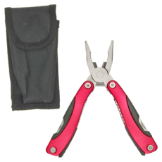 多功能折疊不鏽鋼工具刀鉗，含刀套，不鏽鋼+航空鋁材質, 1個