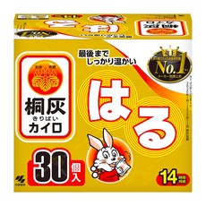 KOBAYASHI 小林製藥 桐灰 小白兔貼式暖暖包 貼式14小時, 30片, 1盒