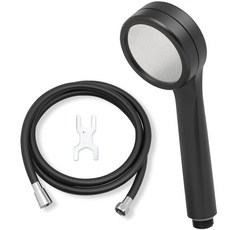 Jb JEIL BATH 蓮蓬頭+防水垢PVC淋浴軟管2m組, 1組, 黑色