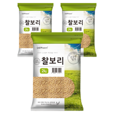 대구농산 건강한밥상 국산 찰보리쌀, 2kg, 3개