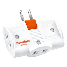 PowerSync 包爾星克 2P 3插180度旋轉壁插 TC3290 2個, 7cm, 白色, 1組