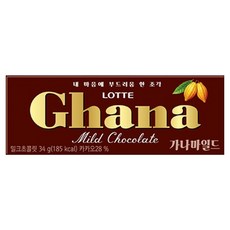 가나 마일드 초콜릿, 34g, 1개