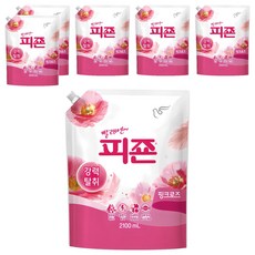 피죤 레귤러 섬유유연제 핑크로즈 리필, 2.1L, 6개 2.1L, 6개