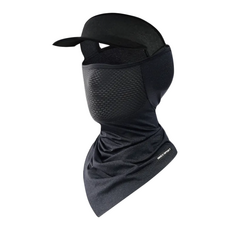 AREX SPORT 戶外騎行防曬面罩親膚冰絲網眼遮頸脖圍三角巾 有帽簷 岩石灰 均碼, 1個