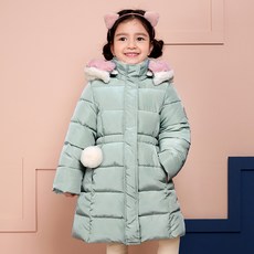 WALTON kids 女童款蓬鬆長版外套