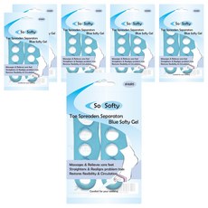 SoSofty Forex 矽膠腳趾擴張器 藍色 均碼, 6個