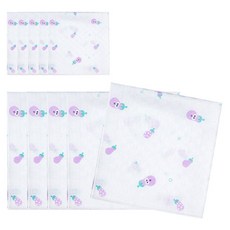 OYBY 嬰兒茄子印花竹纖維手帕 10入