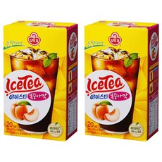 오뚜기 아이스티 복숭아맛, 14g, 20개입, 2개