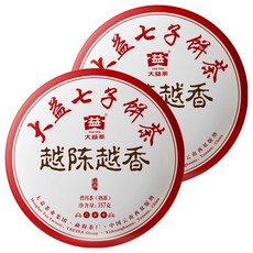 TAETEA 大益茶 越陳越香普洱熟餅茶, 357g, 1入, 2個