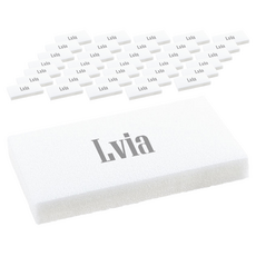 Lvia 美甲纖薄方形磨砂塊, 50個, 白色