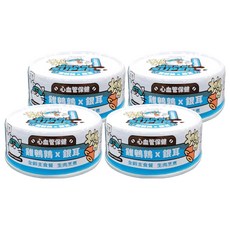 nu4PET 陪心寵糧 全齡貓 SUPER小白主食罐, 雞鵪鶉 + 銀耳, 80g, 4罐