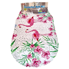 EDISH 吸盤防滑地墊 (2入) PVC材質 浴缸/浴室/淋浴間/廚房多場景可用, 北歐印花, 69 x 35cm, 1組