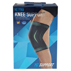 YC SUPPORT 高彈精密透氣運動護膝 3個, 1組, Black